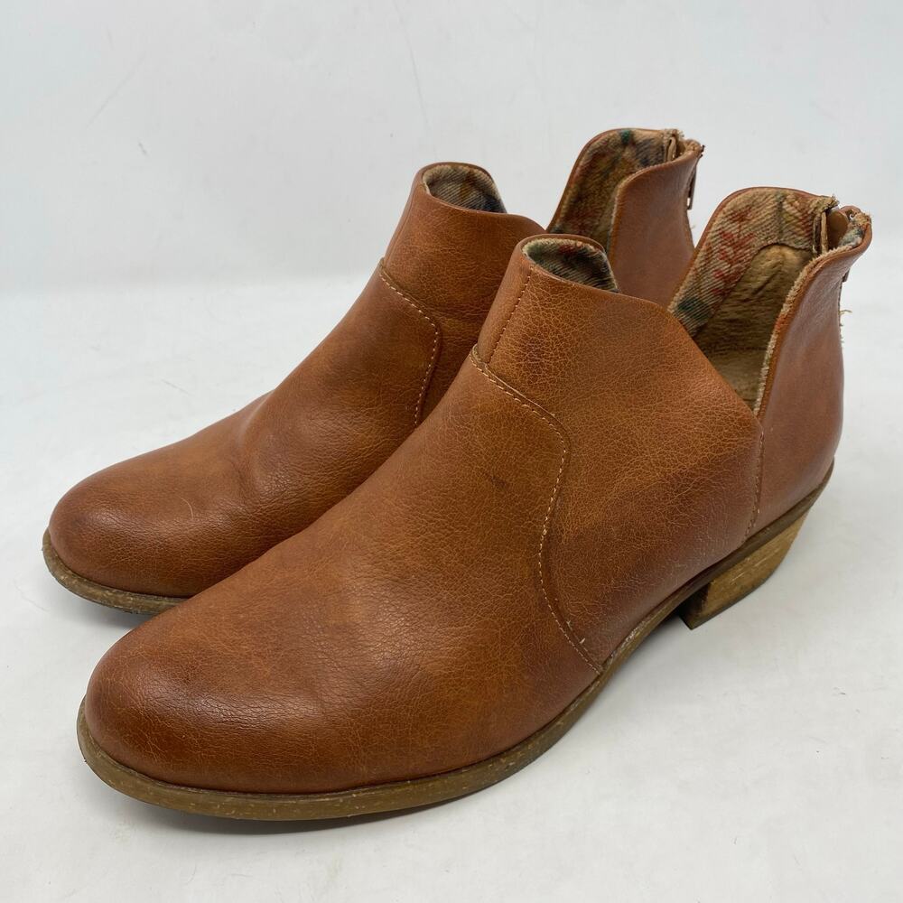 B.O.C. Lucy Comfort Booties Tan Shoes Womens Size 9